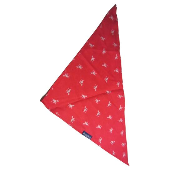 Red Dog Print Bandana PetLabCo Adjustable Triangle Scarf Accessory - Picture 4 of 9